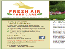Tablet Screenshot of freshairyardcare.com